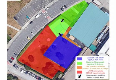 Las obras de la nueva piscina modificarán los espacios de solárium del polideportivo