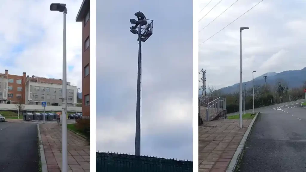 Nuevas luminarias Led apra el campo de fútbol de Arandia y el barrio de Goikiri en Ugao-Miraballes