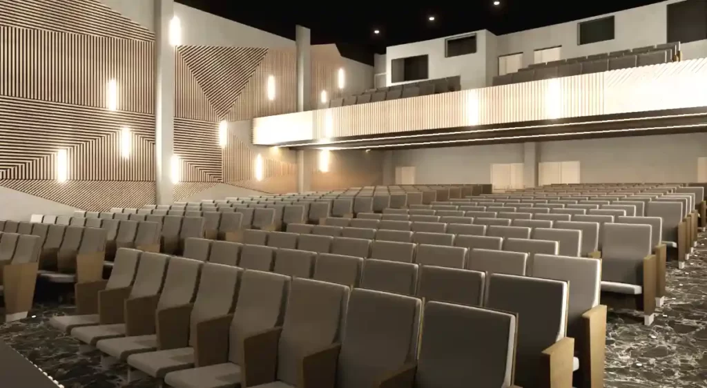 Infografía del nuevo patio de butacas de Torrezabal tras la reforma