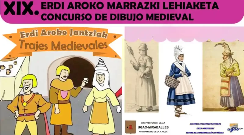 Concurso de Dibujo Medieval para escolares Ugao.Miraballes
