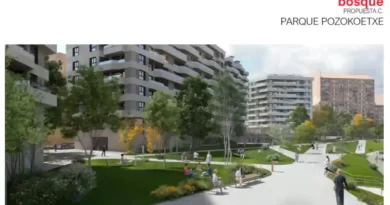 Bosque diseño del futuro parque de Pozokoetxe en Basauri