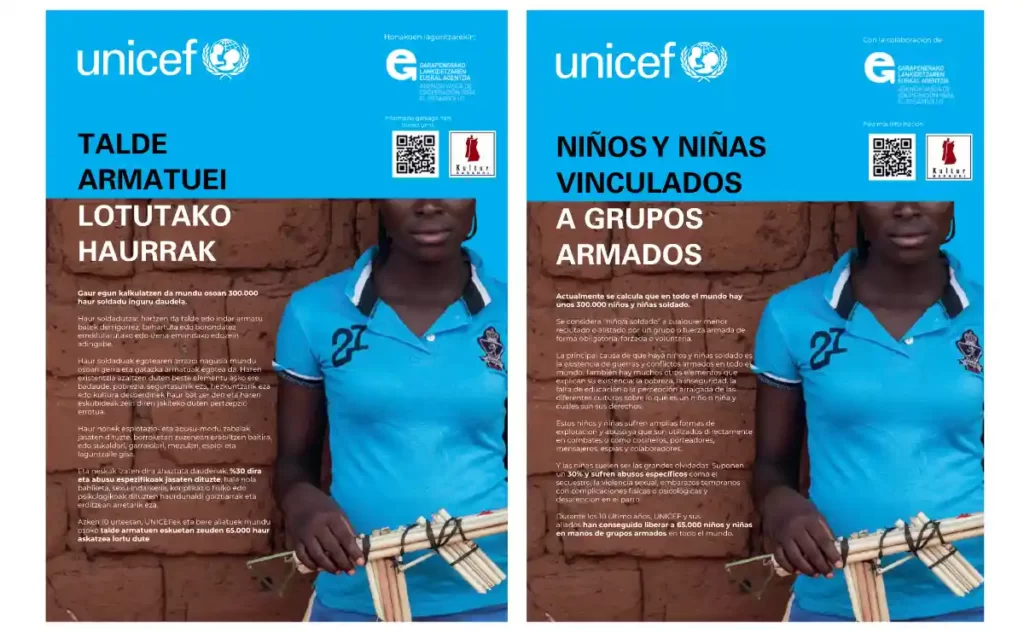 Exposición UNICEF en la Casa de Cultura de Ibaigane