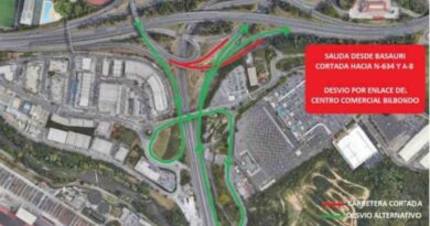 Corte ramal autopista y N634 Basauri