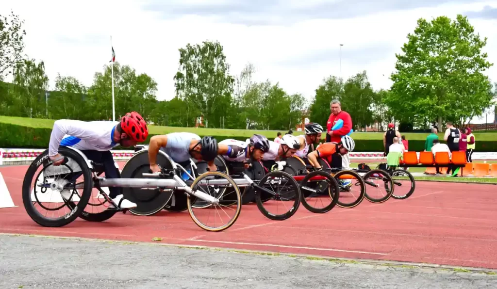 Salida silla de ruedas Meeting Paralímpico Basauriko Probak