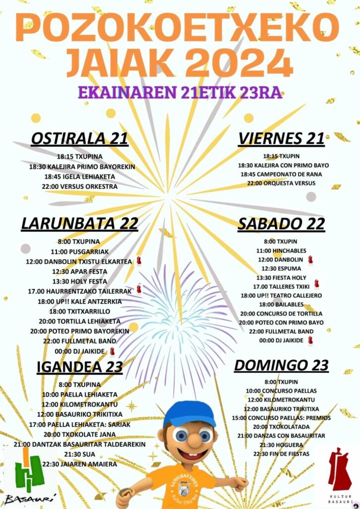 Programa de fiestas Pozokoetxe