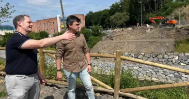 Obras del puente que unirá la carretera N-634 con Zuhatzu desde la nueva rotonda