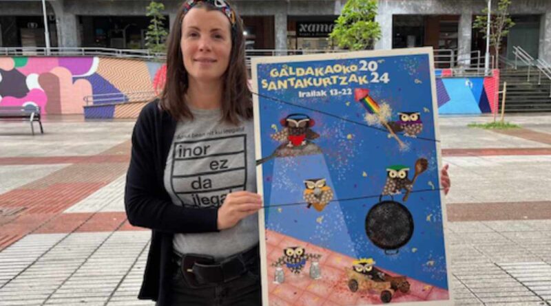 Laia Becerra Martínez ganadora del concurso de carteles Santakurtzak 2024