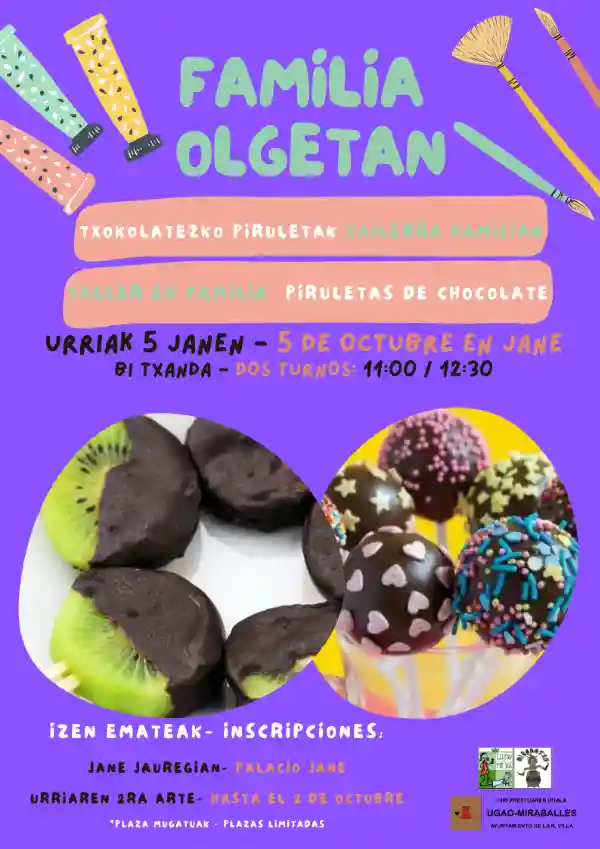 Familia Olgetan Piruletas de chocolate