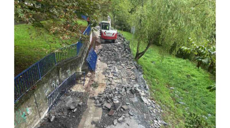 Obras de mejora en el bidegorri de Arrigorriaga