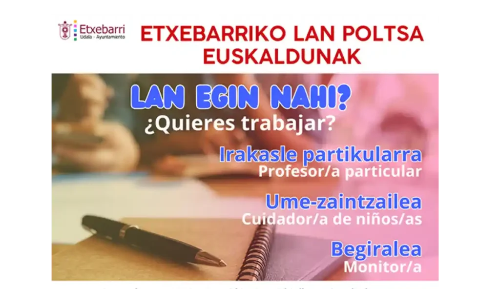Bolsa de trabajo Etxebarri