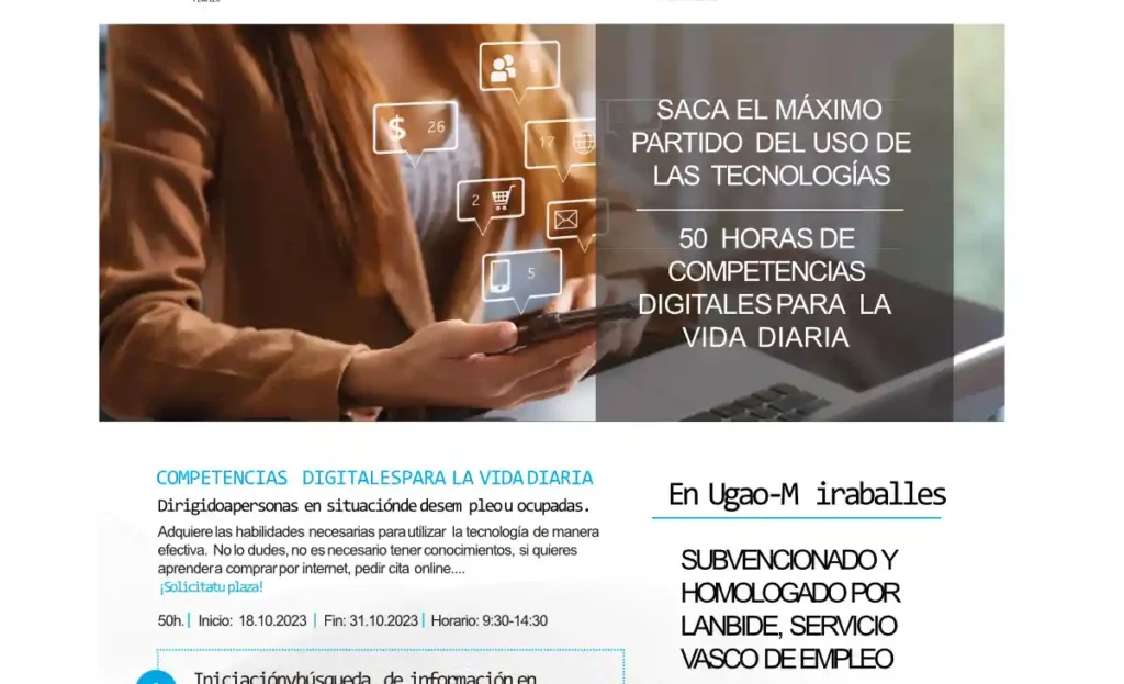 Gazteinfo Ugao-Miraballes curso competencias digitales