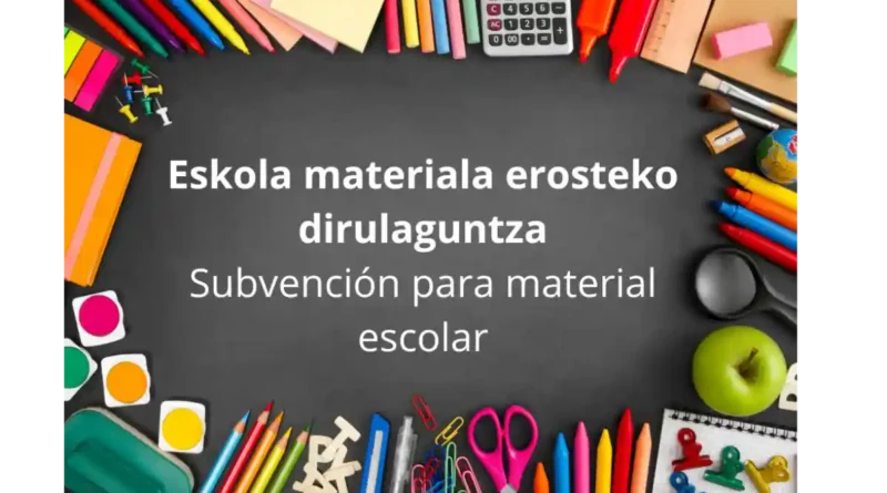 Ayudas material escolar Galdakao