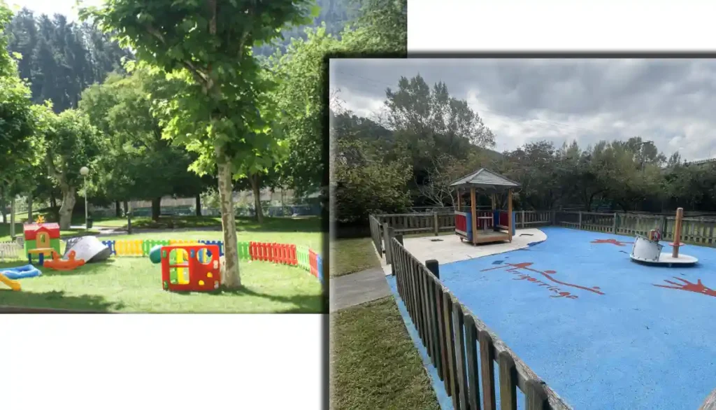 parque infantil de Ollargan y el de la Haurreskola