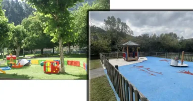 parque infantil de Ollargan y el de la Haurreskola