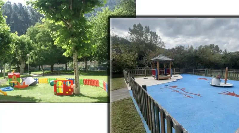 parque infantil de Ollargan y el de la Haurreskola