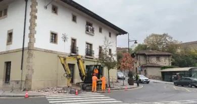 Obras paso de cebra Juan Bautista Uriarte y Bizkai kalea