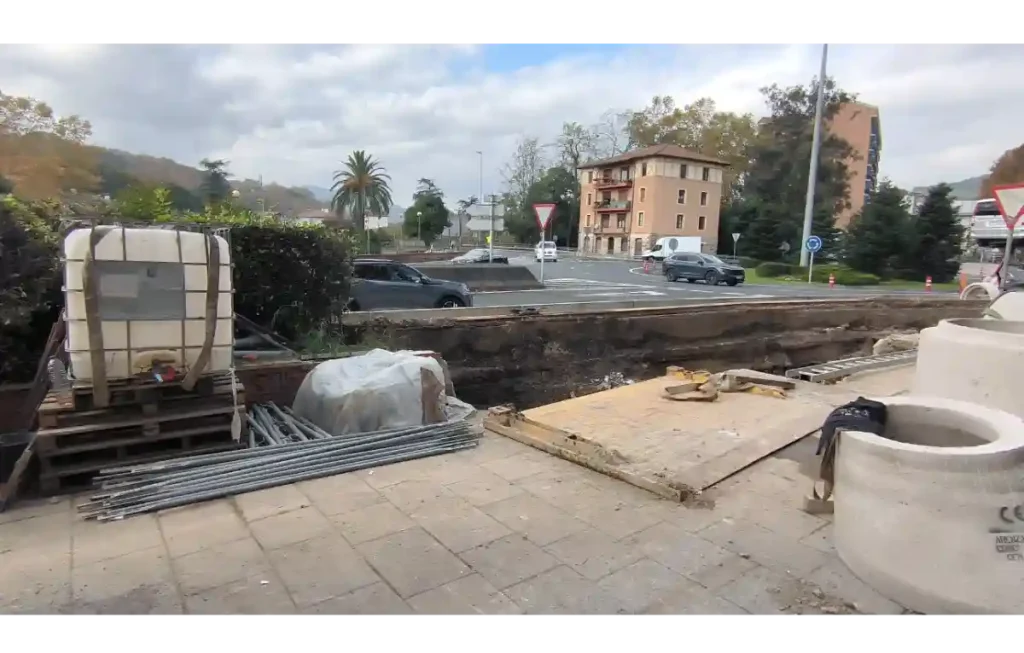Galdakao obras en la red de saneamiento en Plazakoetxe