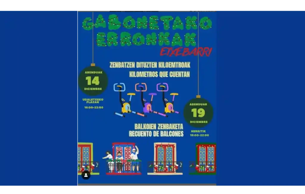 Etxebarri retos solidarios Balcones solidarios y Kilómetros que cuentan