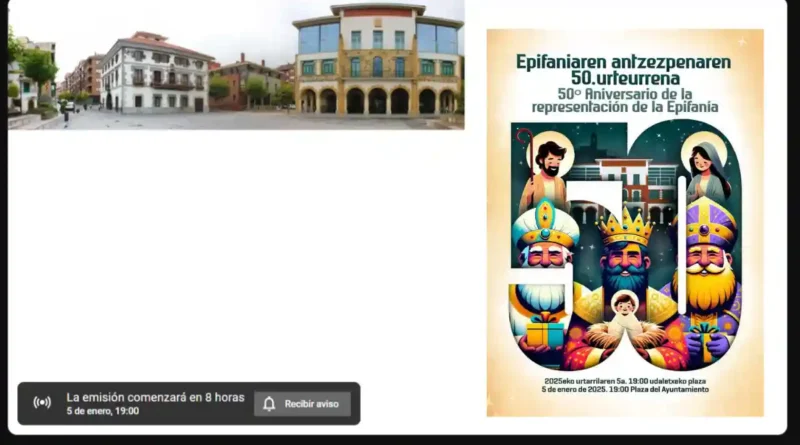 Arrigorriaga Epifanía en directo por Youtube