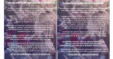 Etxebarri convocatoria concentración agresiones