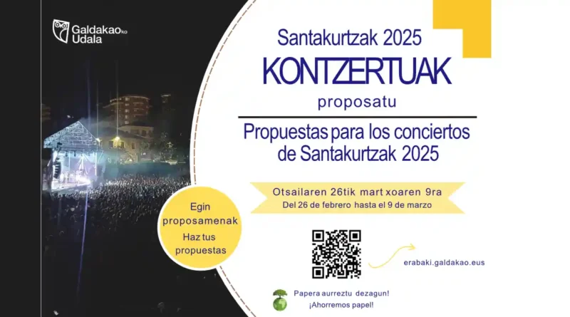 Elección de los los conciertos para Santkurtzak Galdakao