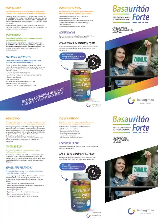 Folleto Basauritón Forte behargintza Basauri Etxebarri
