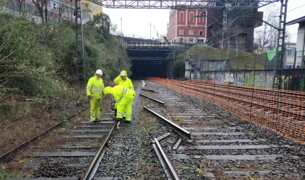 Obras estación Bidebieta Basauri