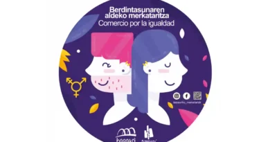 Pegatina Comercio por la Igualdad Basauri Asociación Comerciantes