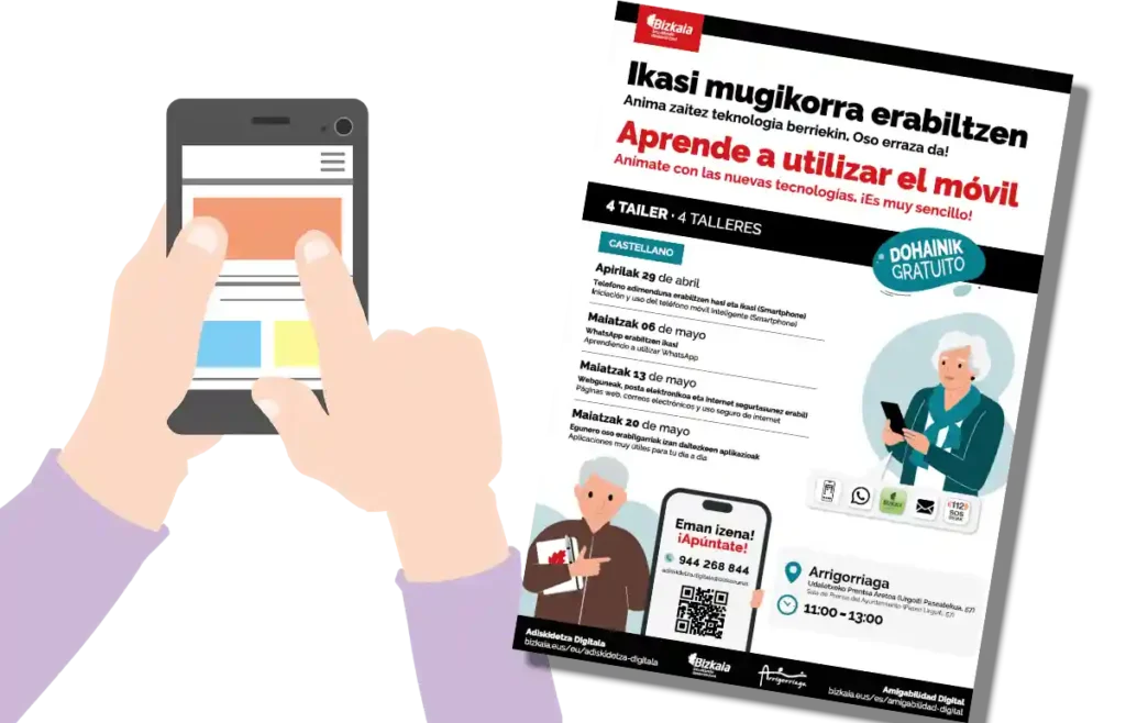 Arrigorriaga cursos de móviles para mayores