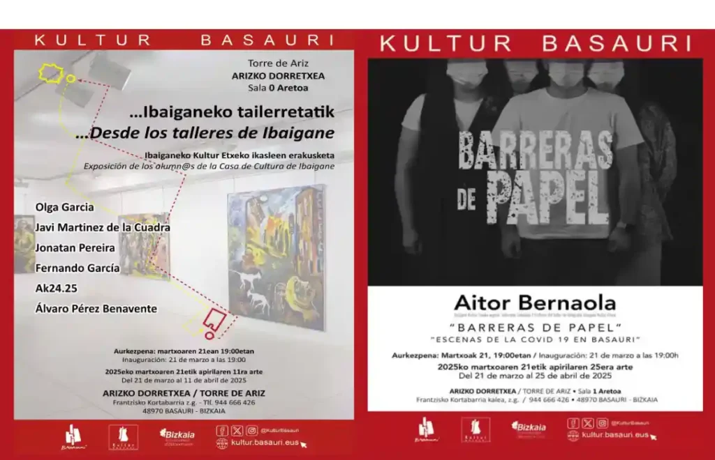dos exposiciones de Kultur Etxea de Basarui en Torre de Ariz