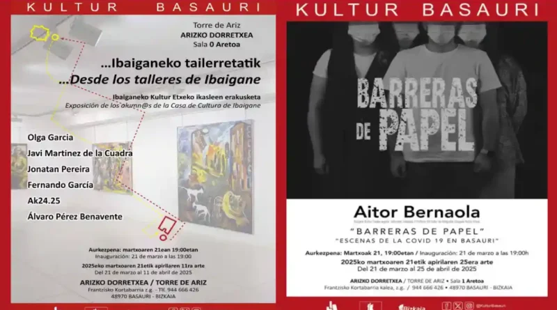 dos exposiciones de Kultur Etxea de Basarui en Torre de Ariz