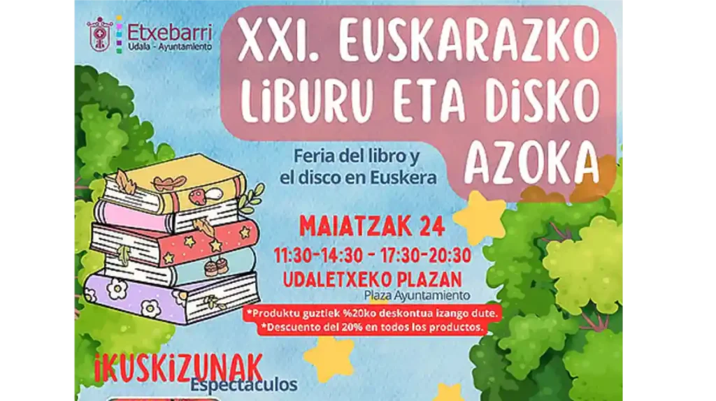 Etxebarri XXI edición de la Feria del Libro y Disco en euskera