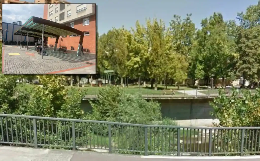 zona de bancos cubierta en Soloarte Basauri