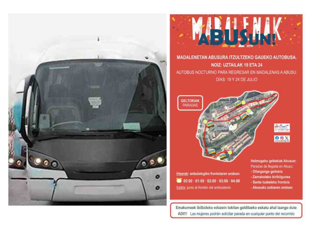 Arrigorriaga autobus nocturno a Abusu