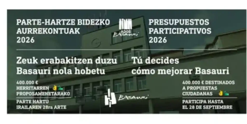 Presupuestos participativos Basauri 2026
