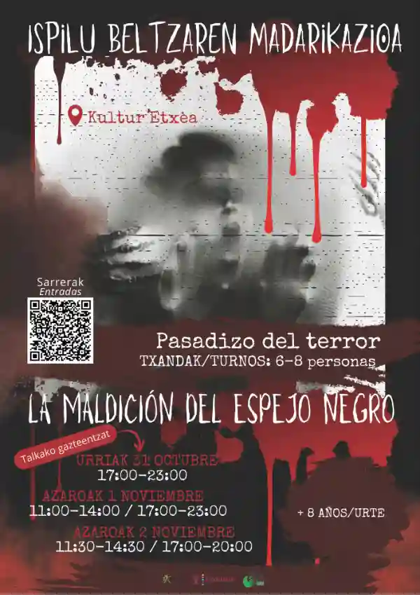 Cartel Pasadizo del Terror Halloween Etxebarri