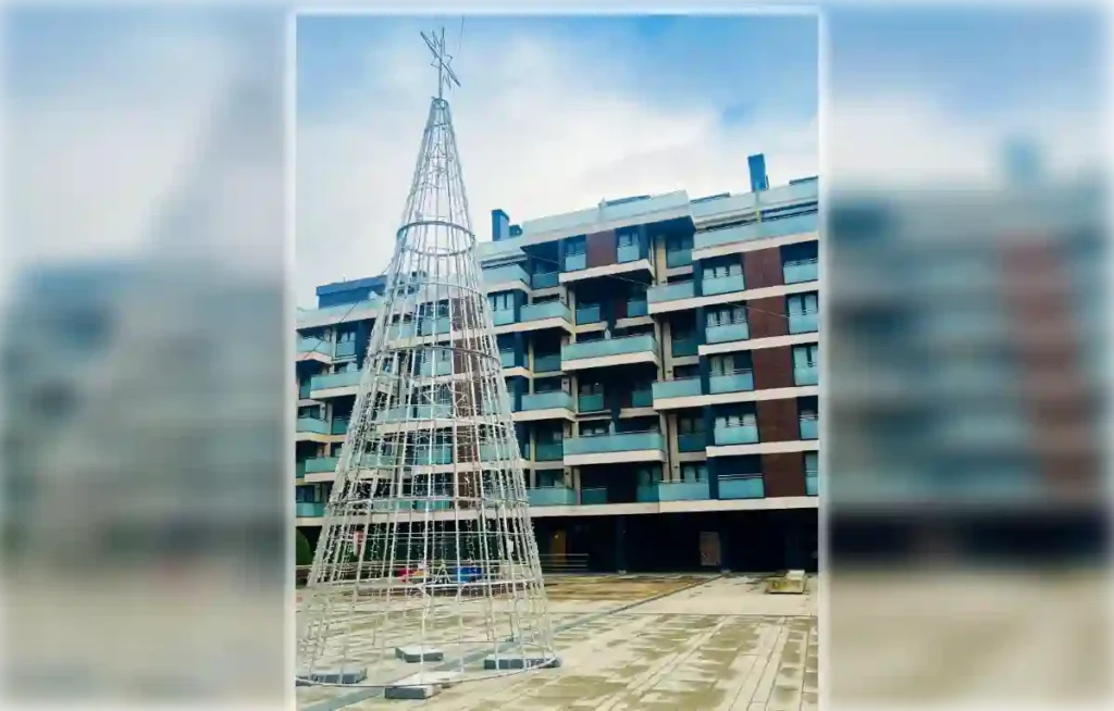 Basauri iluminación árbol Arizgoiti