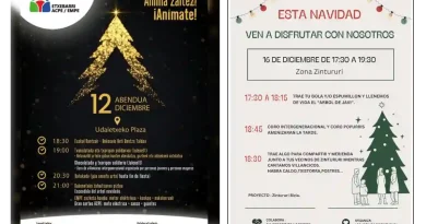 Etxebarri enciende el árbol de navidad de la plaza del Ayuntamiento