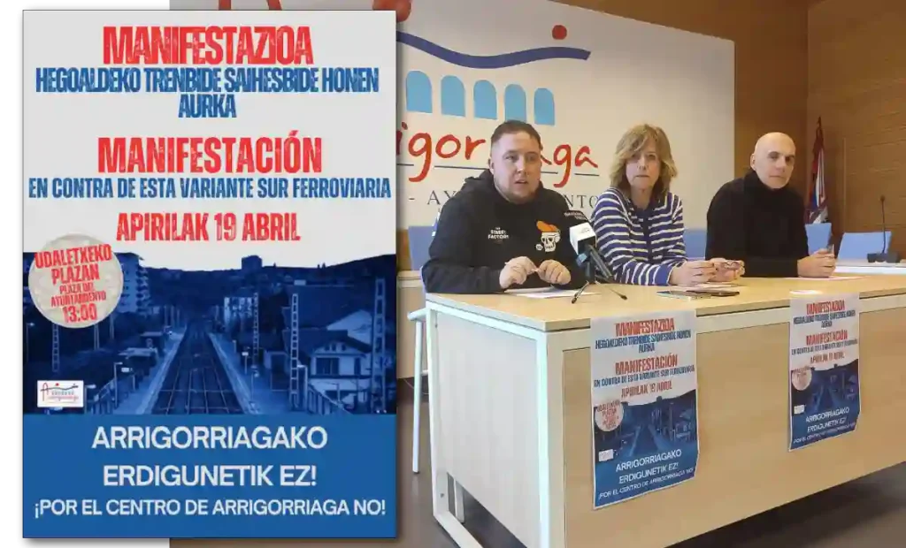 Arrigorriaga contra la Variante sur Ferroviaria