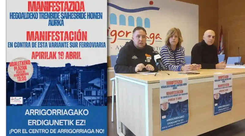 Arrigorriaga contra la Variante sur Ferroviaria