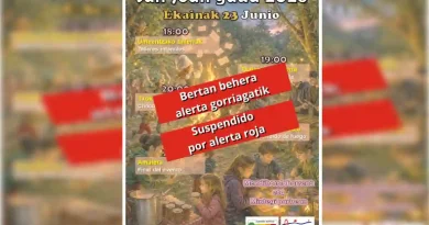 Cancelados actos San juan Arrigorriaga