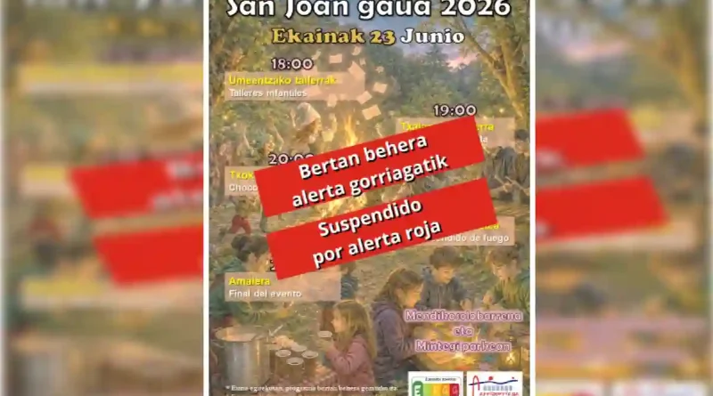 Cancelados actos San juan Arrigorriaga