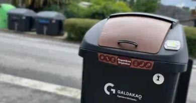 Galdakao tarjetas contenedor marrón