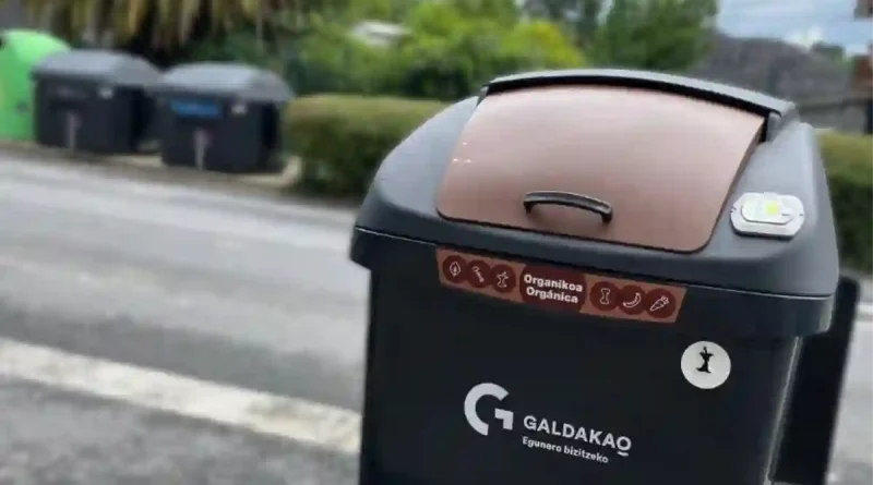 Galdakao tarjetas contenedor marrón